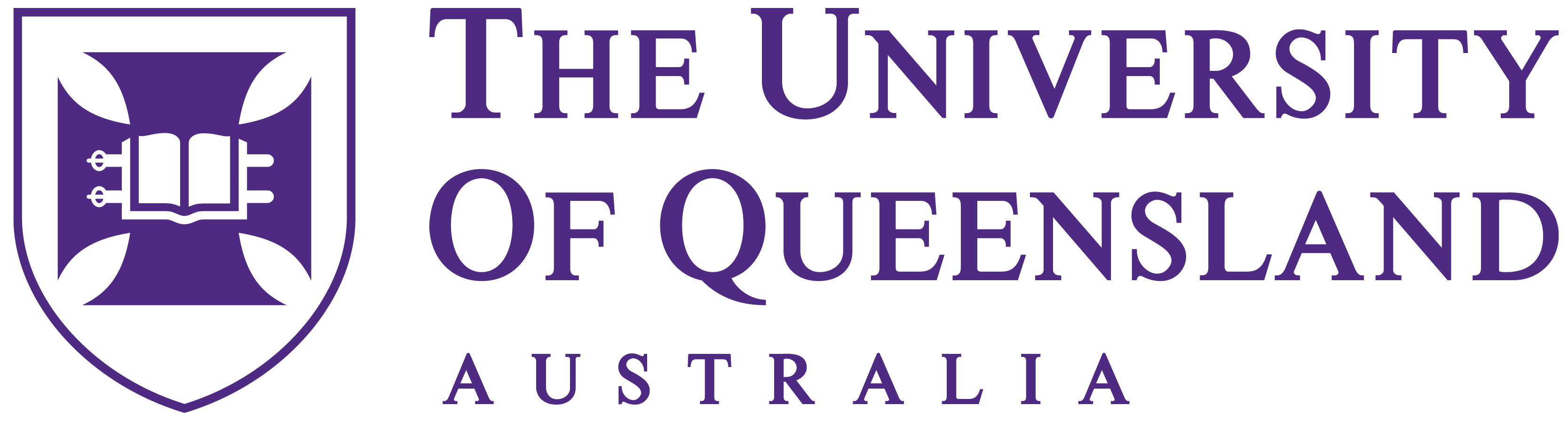The University of Queensland logo reversed
