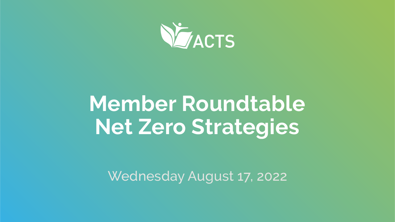 Member Roundtable title page for the webinar Net Zero Strategies
